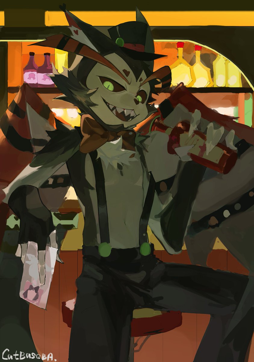catbaseba's tweet photo. 努力过，但好像失败了，我选择放弃🥲🥲
 #HazbinHotelFanart #huskerdust https://t.co/Q3o5RuowDE