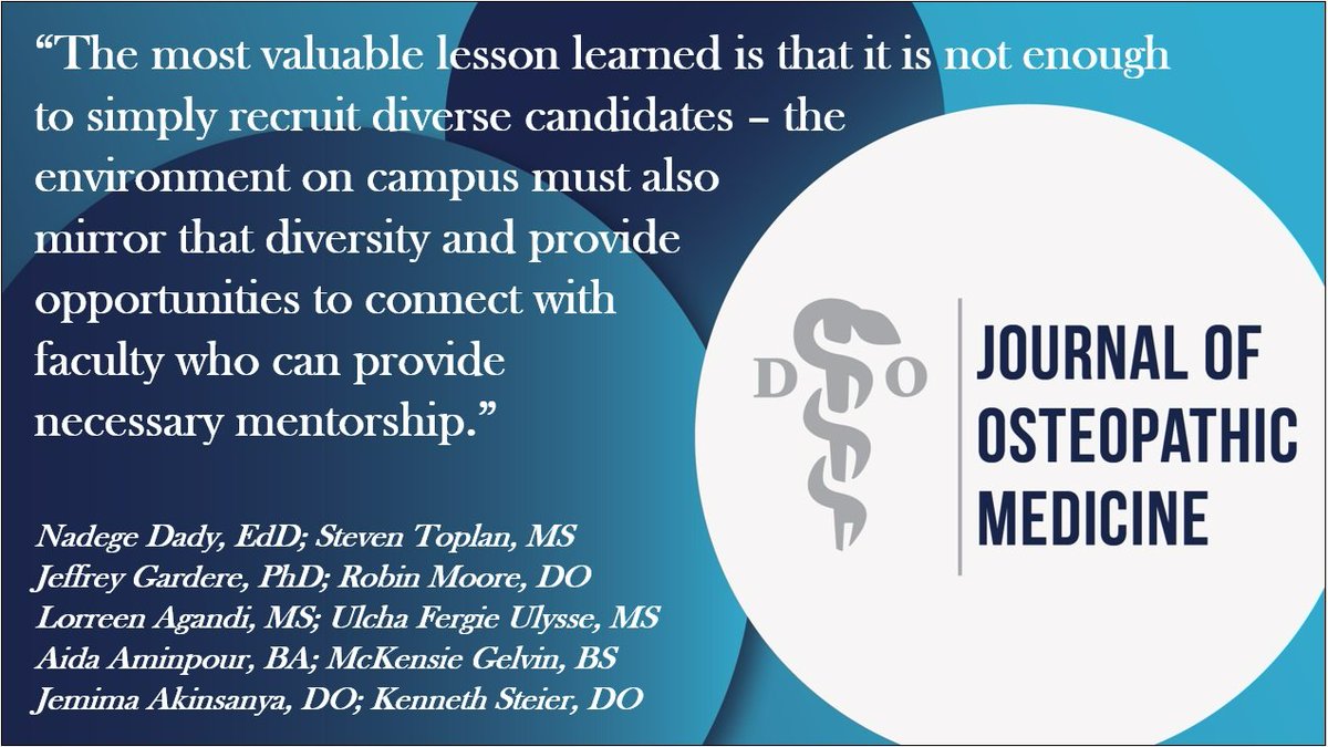 In this Commentary — degruyter.com/document/doi/1… — the authors provide an analysis of the data collected from 8 years of conducting URiM candidate recruitment and organizing welcoming social events