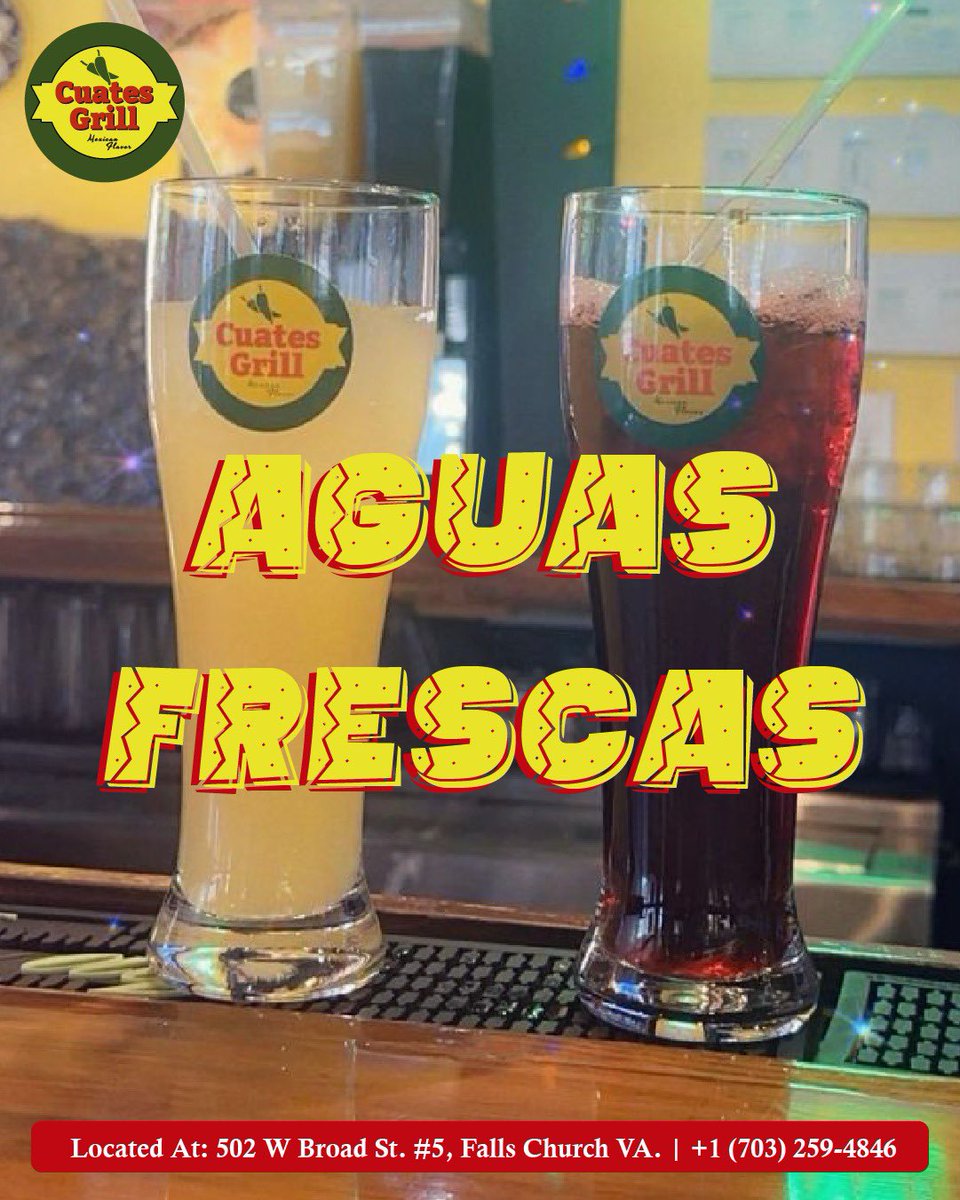 CuatesGrillFC's tweet photo. Accompany our delicious #MexicanFood ๐ฎ๐ฏ๐ with a refreshing drink! ๐๐ท๐น๐ธ We have Aguas frescas of Jamaica and Maraรฑon available, don't miss them! ๐คฉ๐ฅณ
.
.
.
#virginia #fallschurch #va #vafoodie #vaeats #dmv #fallschurchva #fallschurchcity
-> https://t.co/cxJA2fAcES https://t.co/LLRuyStSAW