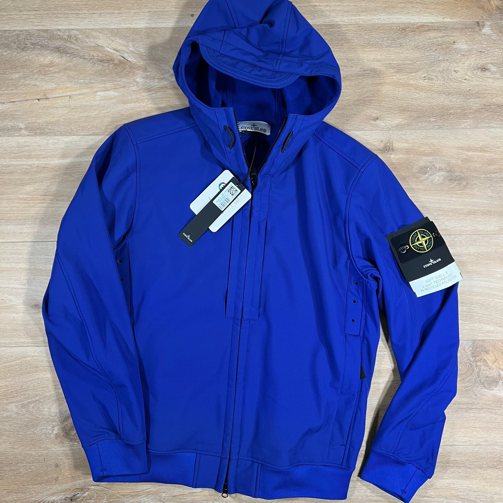 Blue stone island soft shell on sale