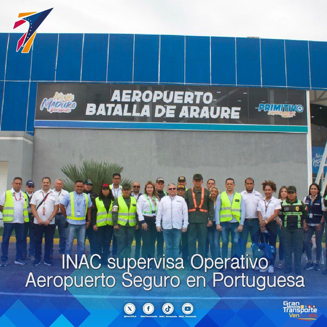 #NotasINAC 🗞️ || #INAC supervisa Operativo Aeropuerto Seguro en Portuguesa ➡inac.gob.ve/?p=9243