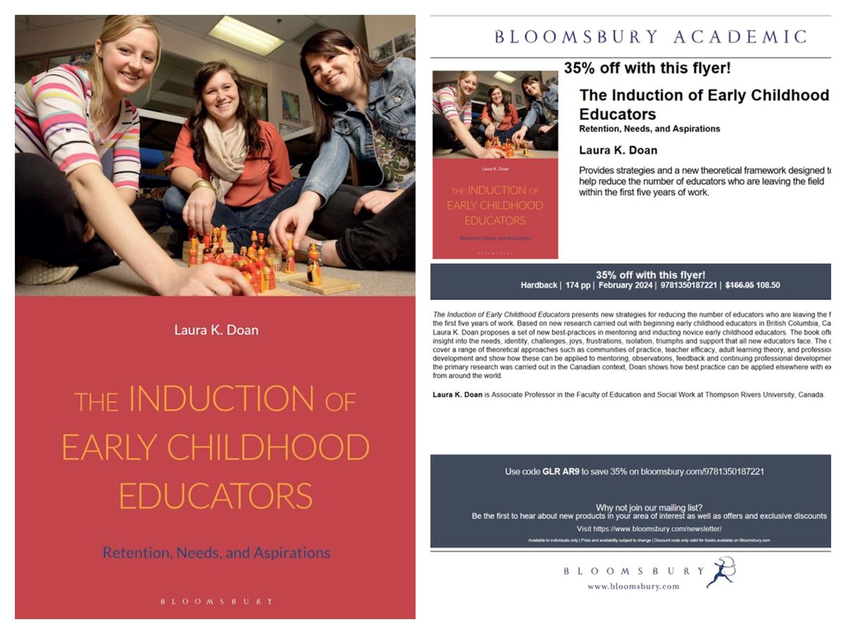 Laura_K_Doan's tweet photo. Today is book launch day! I dedicate this book to all early childhood educators. I see you. I hear you. I value you. I hope that this book will help to shed light onto your experiences as ECEs, so that collectively, we can ensure you are supported fully. #ecebc #TRUresearch https://t.co/NzprcgKQ6A