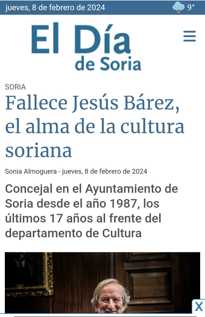HerreroCarmelo's tweet photo. #Soria,#JesusBarez ,mi más sentido pésame a su familia.Nos encontrábamos en una línea política muy diferente, recordaré q n #2019,cuando fui presidente d un partido q se hacia camino,me trato como un igual,y viendo unos resultados bastante buenos,los acepto democráticamente. https://t.co/Dy7xezshKk