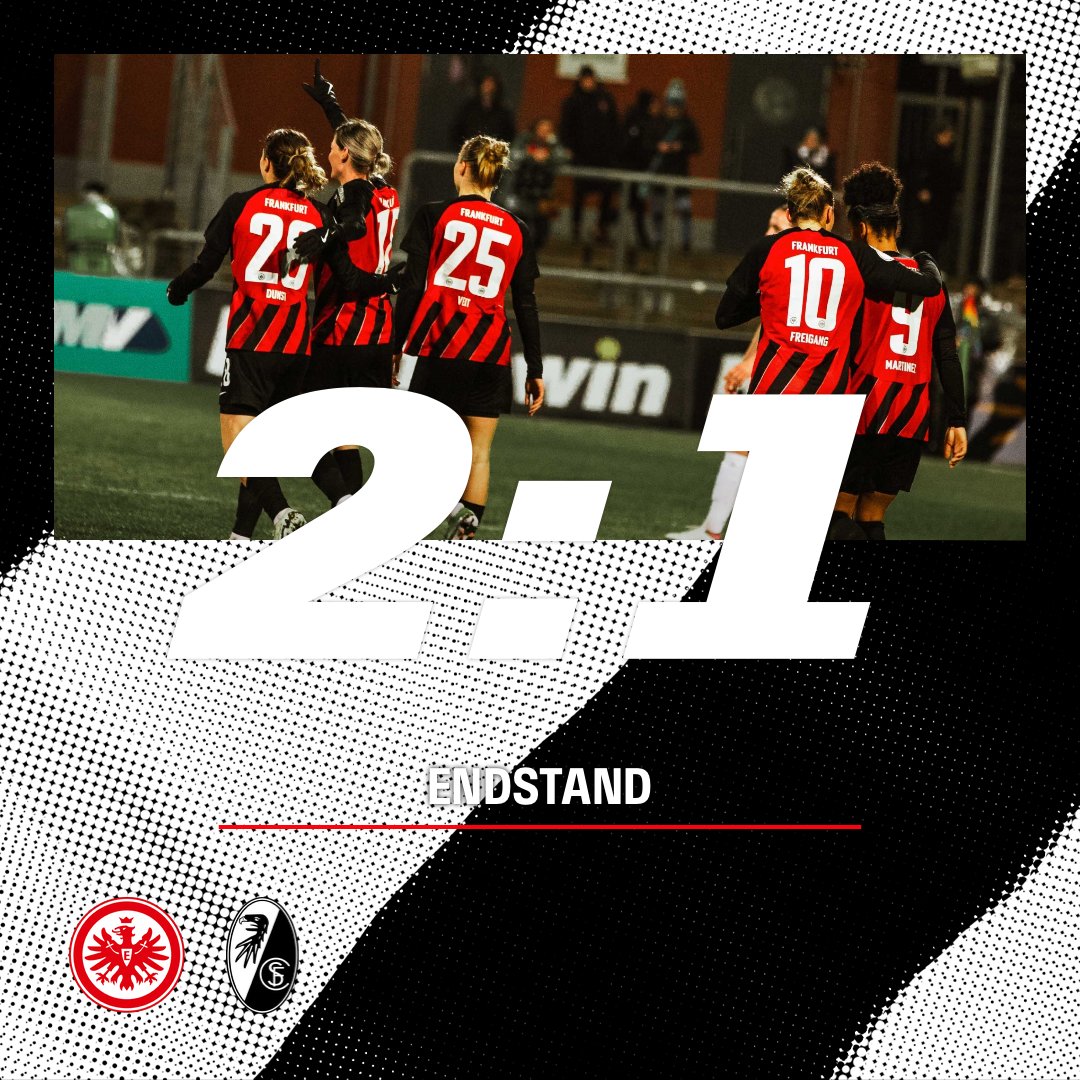 EintrachtFrauen's tweet photo. ⏱️ 90.+5: VIERTELFINALE! 🏆
––––––
#SGE #EintrachtFrauen | #DFBPokal #SGESCF | 2:1 https://t.co/DYNrGiN0aR