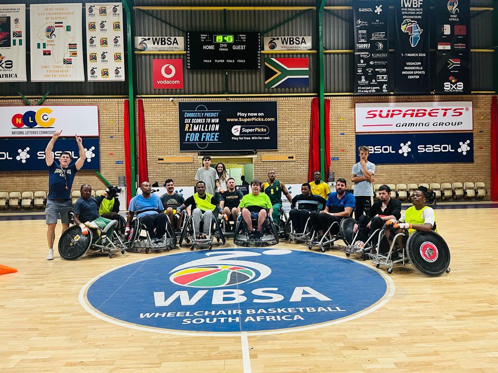 Monster-sized squad at Mandeville tonight  🙌 🦏 we in here! #wheelchairworkouts #wheelchairlife♿️ #wheelchairrugby #wheelchairrugby5s