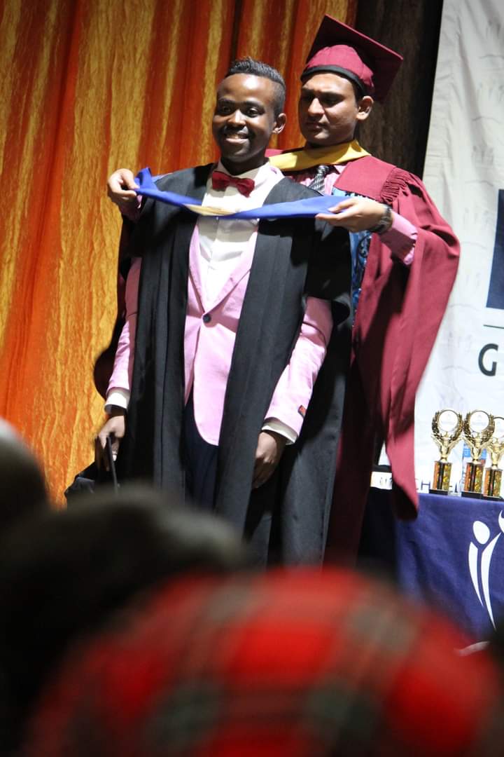 TokoMasemola's tweet photo. My name is Toko Masemola. A graduate. Benefited from the education and housing policies of this Government. President Cyril Ramaphosa I am one of the many children of democracy. We are Tintswalo because of the ANC. A testimony of the gains achieved in the 30 years of democracy. #SONA2024 #SONA24