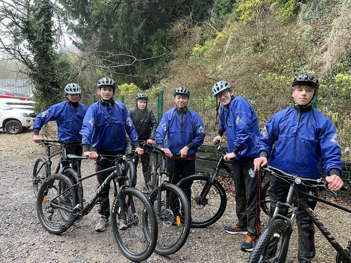 What a lovely day for a bike ride. Year 10 enjoying a little outing in the rain. #ShiplakeOutdoorEd