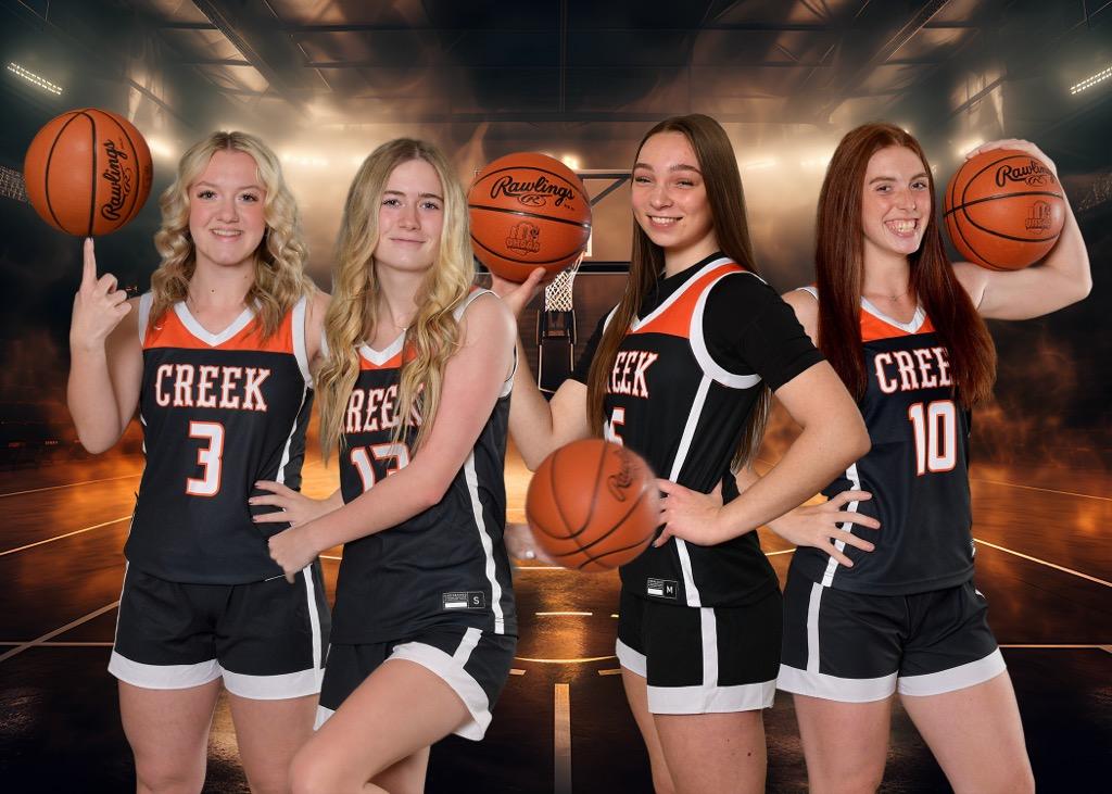 Senior Day is Saturday! Come to see these beautiful players battle the Fairmont Firebirds at home! Lil, Liv, Char, and Mia would love to see you there!