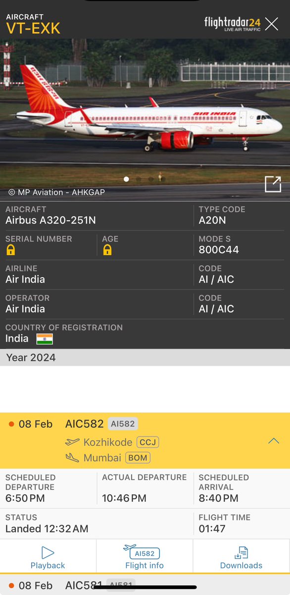 jijesh__p's tweet image. Experiencing frustration with @airindia   AI582 – initially rescheduled to 21:20, then canceled at 11 pm citing technical issues. Surprisingly, the same aircraft flew to Mumbai and landed at 12:32 AM. Seeking clarity and accountability. #AirIndia #FlightIssues @DGCAIndia 1/2