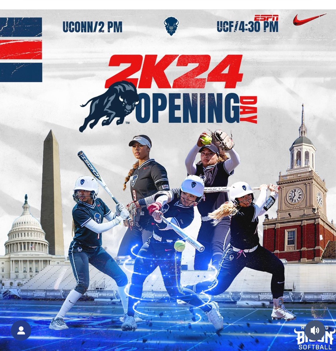 It’s opening day and we can’t thank Howard University enough for kicking off the week with mini camps for players that our DC Elite Girls are attending  watch The Bison take on UFC @ 430pm on espn. Go Bison and check out the ladyhttps://youtu.be/M4AKaCJjOyU?si=fdoj8F9d4pbffyzU