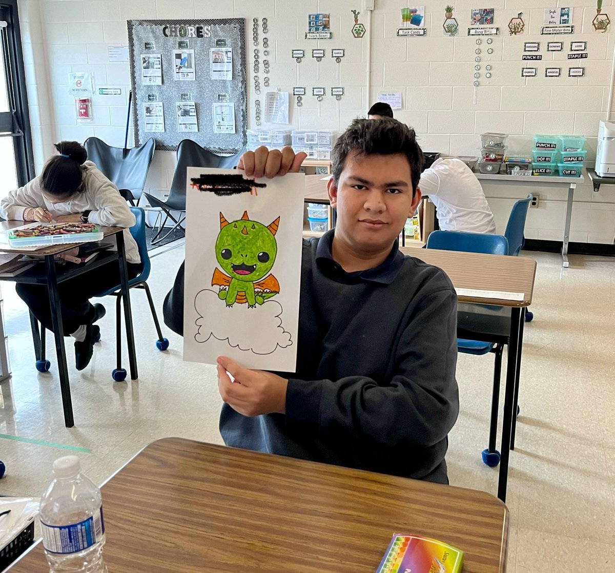 We drew dragons for Lunar New Year in 103. Looking good! <a href="/AssumptionHCDSB/">Assumption</a>