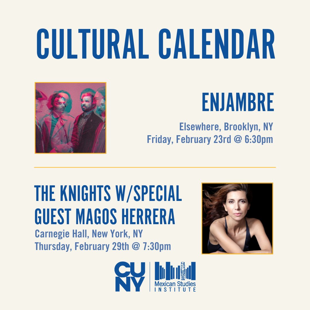 Here's a handful of events coming up this month. Make sure to sign up for our newsletter to get the latest information of what's happening within our community and all the interesting things we're up to here at the MSI. #msi #culturalcalendar #mexicannosennewyork #livemusic #nyc