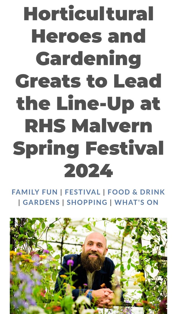 beardygardener (@beardygardener) on Twitter photo Thrilled to say I'll be hosting the 'Tips and Tricks' stage at the wonderful <a href="/MalvernShows/">RHS Malvern Spring & Autumn Shows</a> Spring Festival.
I love this show, stunning location, it's going to be great 🙏🏻🌱🧠❤️ Thrilled to say I'll be hosting the 'Tips and Tricks' stage at the wonderful <a href="/MalvernShows/">RHS Malvern Spring & Autumn Shows</a> Spring Festival.
I love this show, stunning location, it's going to be great 🙏🏻🌱🧠❤️