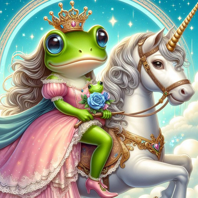 Frock_Invest's tweet photo. #zilliqa family, do you see this beautiful princess riding a @zillicorn? in her arms is the baby $FROCK, she grows by eating #Zilpepe. Follow to watch her grow! https://t.co/GOFYN2JF7t