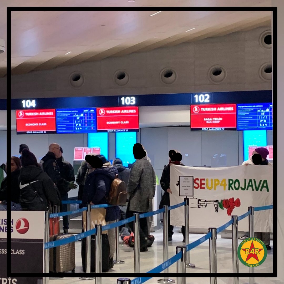 RiseUp4Rojava Finland tweet media