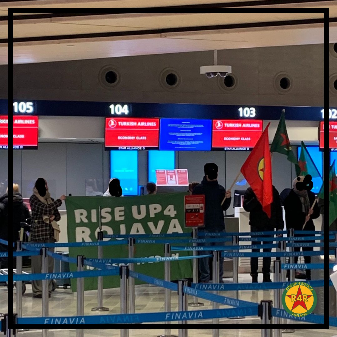 RiseUp4Rojava Finland tweet media