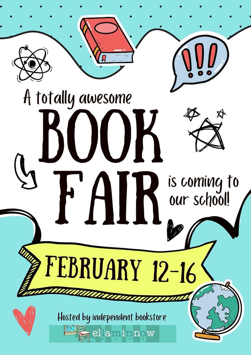StBrigidLibrary's tweet photo. Excited to announce that our @EllaMinnow book fair is back next week! Students will get to preview the book fair with their classes soon and we will be open for purchasing during interviews. See you at the book fair! https://t.co/cKfveNS4GT