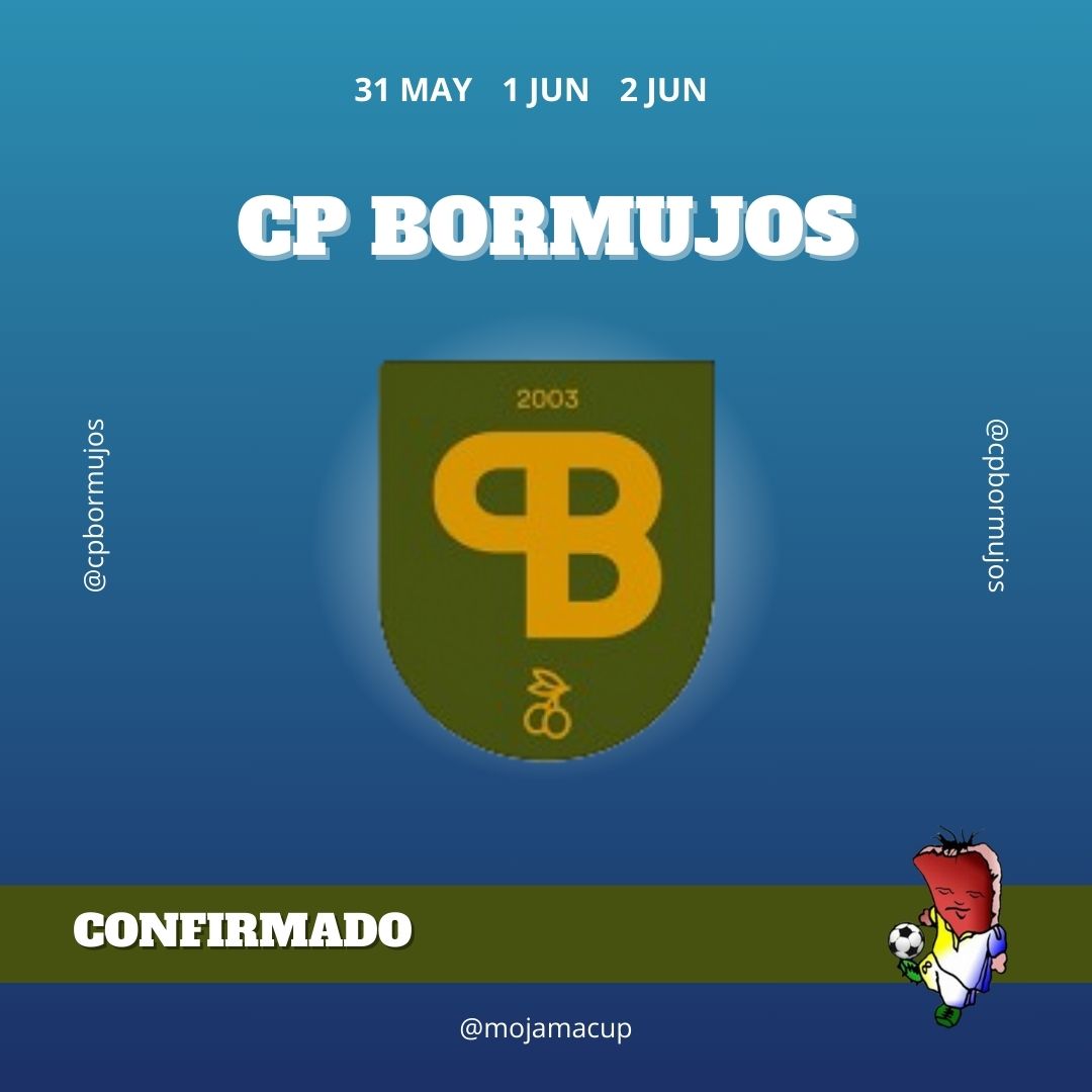 CupMojama's tweet photo. El CP Bormujos también jugará en esta edición de la Mojama Cup 🔥

Competirá en las categorías:

Benjamín 2014.
Prebenjamín 2016.

¡Vamos equipo!⚽️

@cpbormujos

#mojamacup #islacristina https://t.co/O30fiFagLU