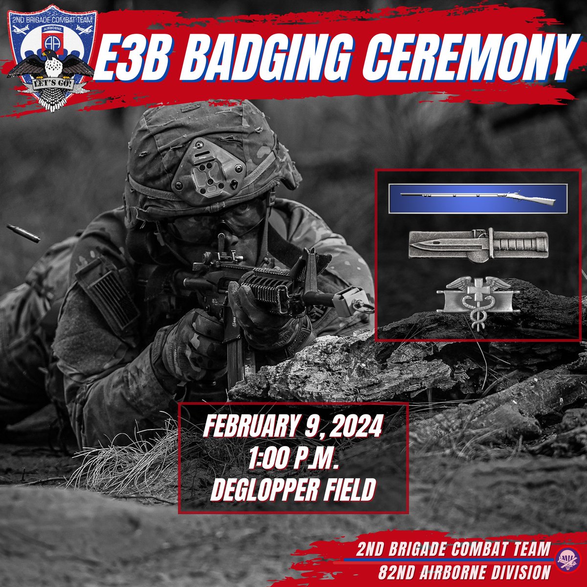 In less than 24 hours, our remaining #E3B candidates will #EarntheBadge! Come join us as they earn the right and privilege to wear it proudly! LET’S GO! #Warfighting #ThisWellDefend #FalconBrigade #FalconFundamentals #BeReady #FalconFit #BeAllYouCanBe #AATW