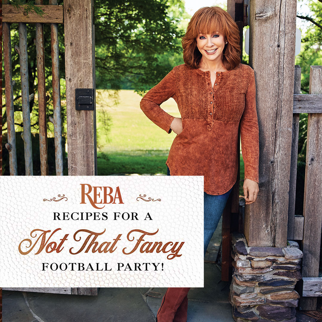 reba's tweet image. Are y&apos;all getting ready for your Super Bowl parties this weekend? Check out these recipes from my book, #NotThatFancy, for the perfect Super Bowl spread! 

Check them out here: harpercollinsfocus.com/harper-celebra…