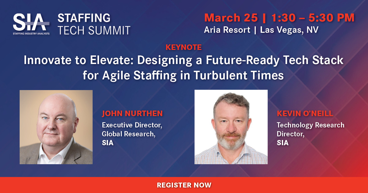 How can businesses not only embrace the current #staffing #technology landscape but also anticipate the demands of tomorrow? #StaffingTechSummit's opening keynote explores the intricate balance between #tech innovation and practicality. Register today > staffingtechsummit.com