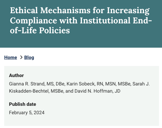 skb_bioethics's tweet photo. Thank you @bioethics_net for the publication! Institutional policies about EOL care are so important to be inclusive of all available healthcare options, even when that includes medical aid-in-dying. https://t.co/BGrdKjEB9q

@ethicsoncall @completedlife https://t.co/ATttA6smPw