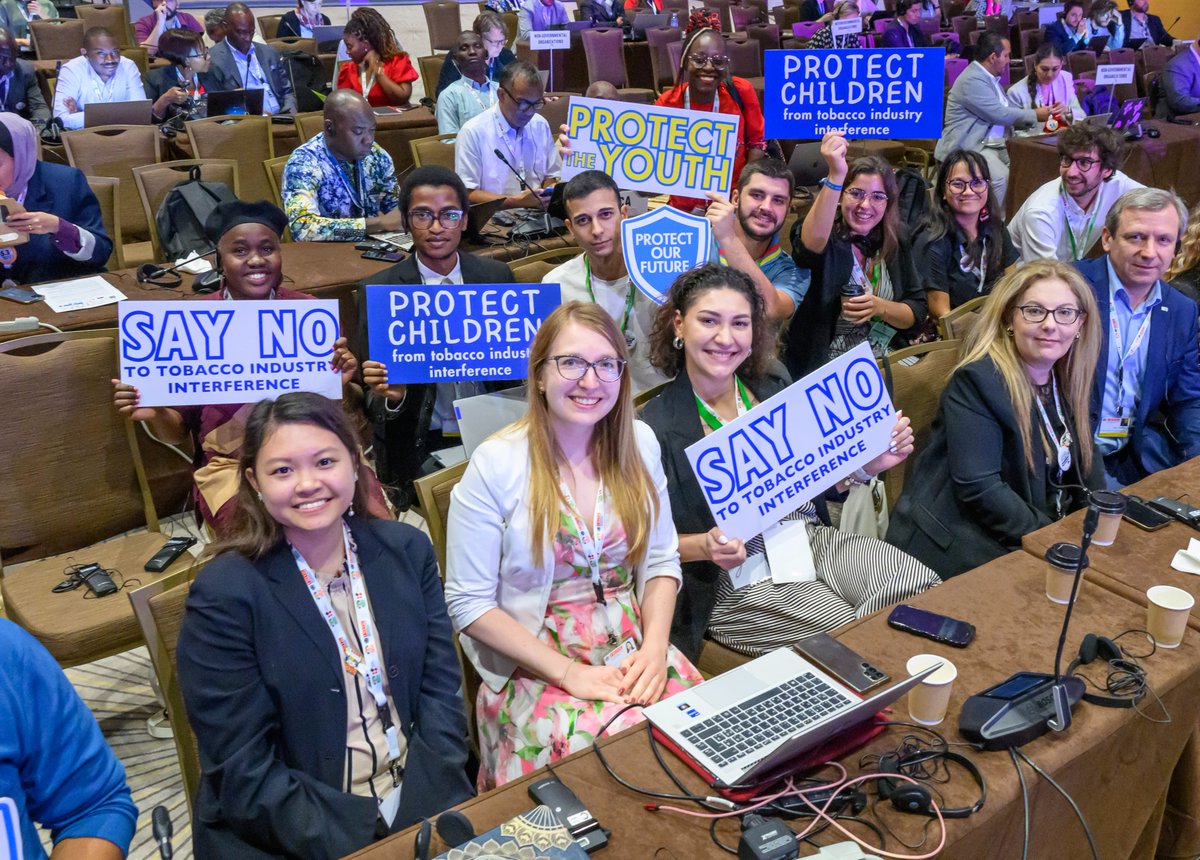 We're very inspired by <a href="/Y4TCNetwork/">Y4TC (Global Youth for Tobacco Control)</a>'s passion at #COP10FCTC!

ASH applauds their movement of 30+ coalitions from 190 countries, fully committed to holding the tobacco industry accountable for its health &amp; environmental harms to protect future generations.
ow.ly/UbHi50QzmqV