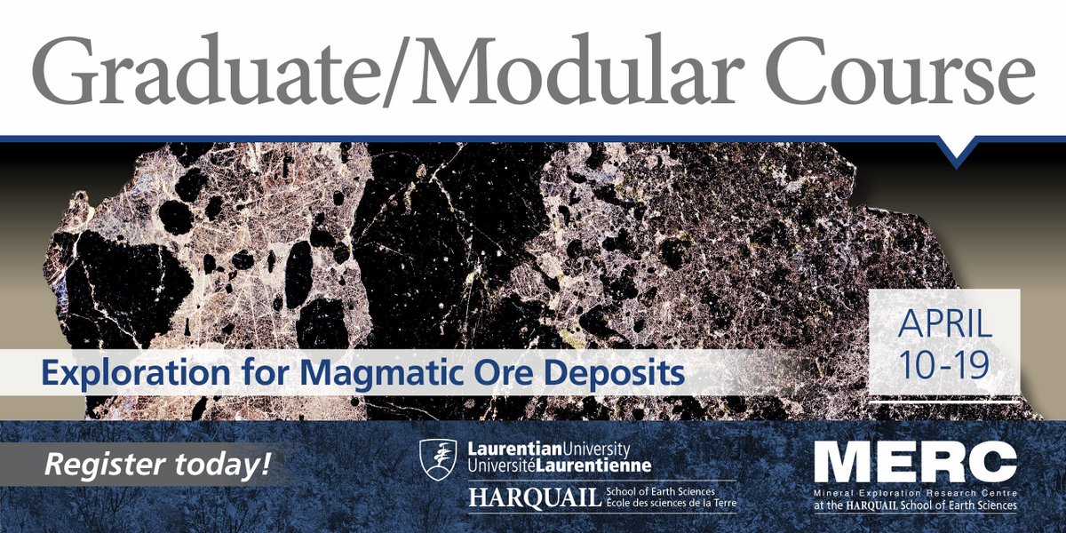 ⏰There's still time to register for April's Modular Course, Exploration for Magmatic Ore Deposits! Join Drs. Mike Lesher, Pedro Jugo, and a line up of new speakers, April 10-19, 2024. Details: hes.laurentian.ca/modular-course… #geology #magmatic