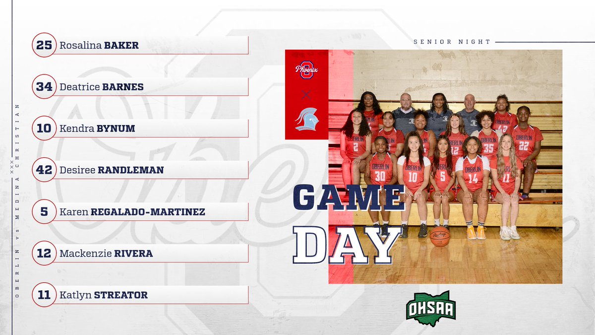 Tonight we get to recognize our 7 women's basketball seniors after the JV game! JV will tip off at 5:30pm vs Horizon Lorain then Varsity at 7pm vs Medina Christian.