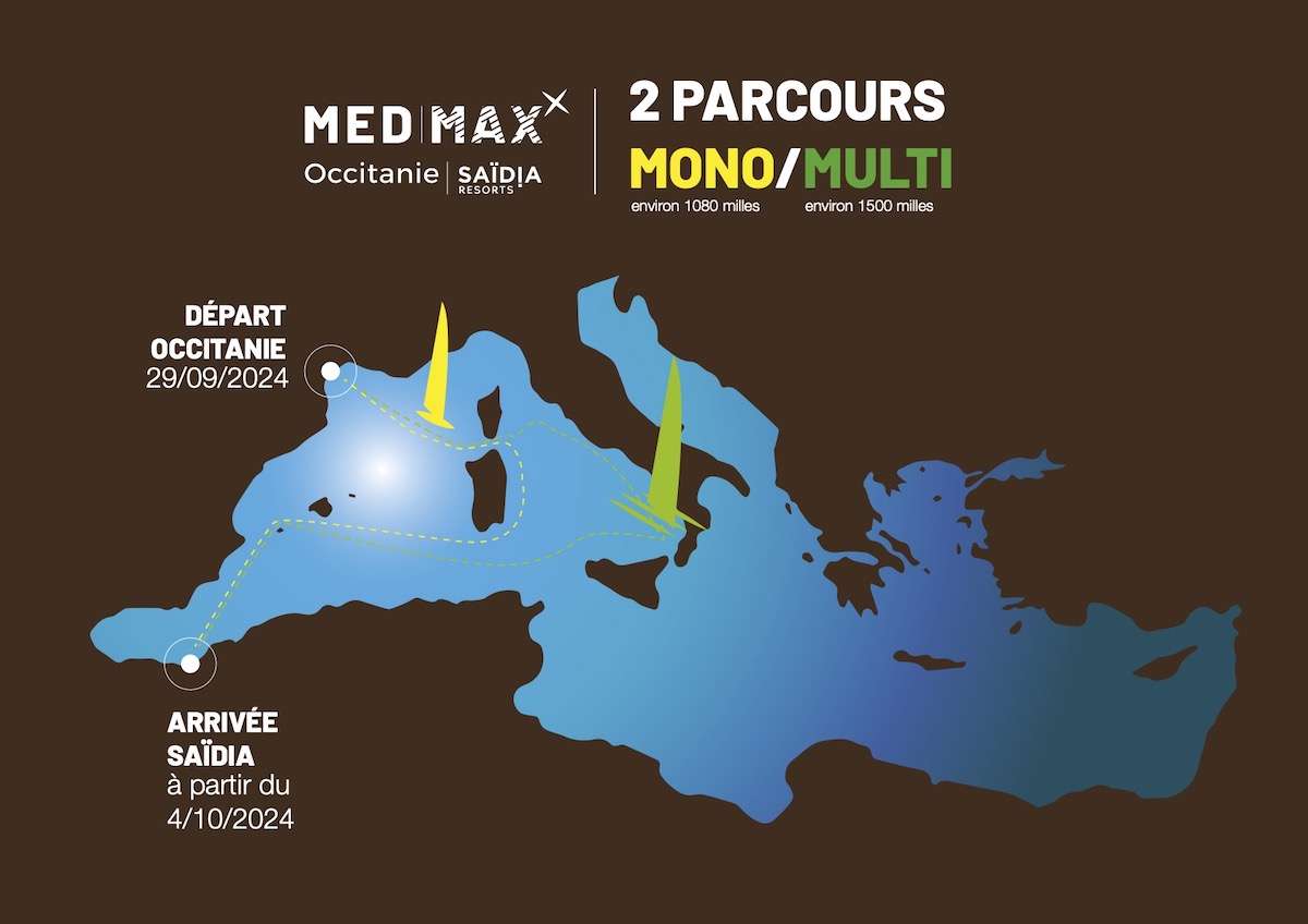 MED MAX I Occitanie - Saïdia Resorts (@medmaxrace) on Twitter photo ⚓️𝗟𝗘𝗦 𝗜𝗡𝗦𝗖𝗥𝗜𝗣𝗧𝗜𝗢𝗡𝗦 𝗦𝗢𝗡𝗧 𝗢𝗨𝗩𝗘𝗥𝗧𝗘𝗦
La nouvelle course au large méditerranéenne partira du Grau du Roi - Port Camargue le 29 septembre.
Direction Saïda Resorts au Maroc après 5 jrs de course en double. <a href="/AssoClass40/">Association Class40</a> <a href="/oceanfifty/">Ocean Fifty</a>
📰bit.ly/MED_MAX_news2 ⚓️𝗟𝗘𝗦 𝗜𝗡𝗦𝗖𝗥𝗜𝗣𝗧𝗜𝗢𝗡𝗦 𝗦𝗢𝗡𝗧 𝗢𝗨𝗩𝗘𝗥𝗧𝗘𝗦
La nouvelle course au large méditerranéenne partira du Grau du Roi - Port Camargue le 29 septembre.
Direction Saïda Resorts au Maroc après 5 jrs de course en double. <a href="/AssoClass40/">Association Class40</a> <a href="/oceanfifty/">Ocean Fifty</a>
📰bit.ly/MED_MAX_news2