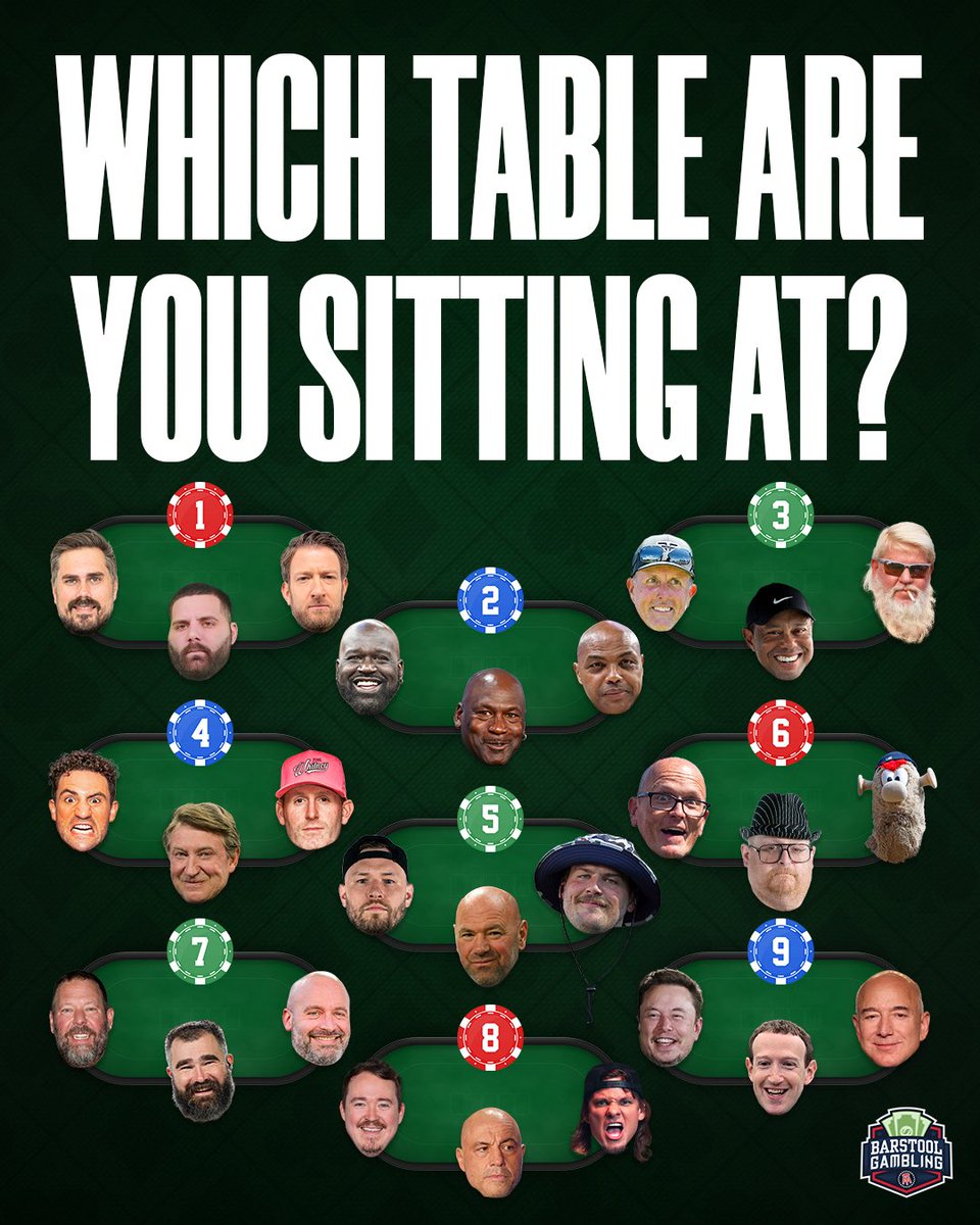 stoolgambling's tweet image. You walk into the casino and see these tables, where are you sitting?