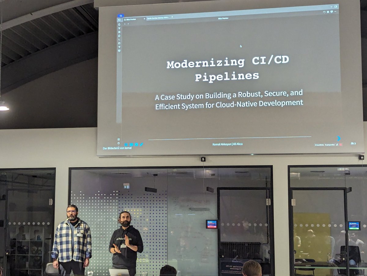 MetalMatze's tweet image. A fun evening at @traderepublic hosting the DevOps MeetUp listening to my friends @_precompiled and @kkakkoyun.