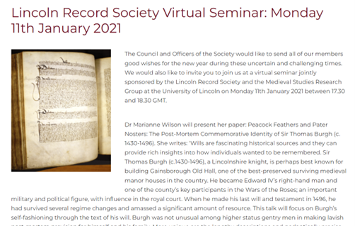 Are you doing research relevant to anywhere within the historic Diocese of Lincoln (shorturl.at/pvQ25)? Interested in presenting a paper to a supportive online community of PGRs and ECHs? Don't hesitate to get in touch with Dr Andrew Walker @LincolnRecSoc!