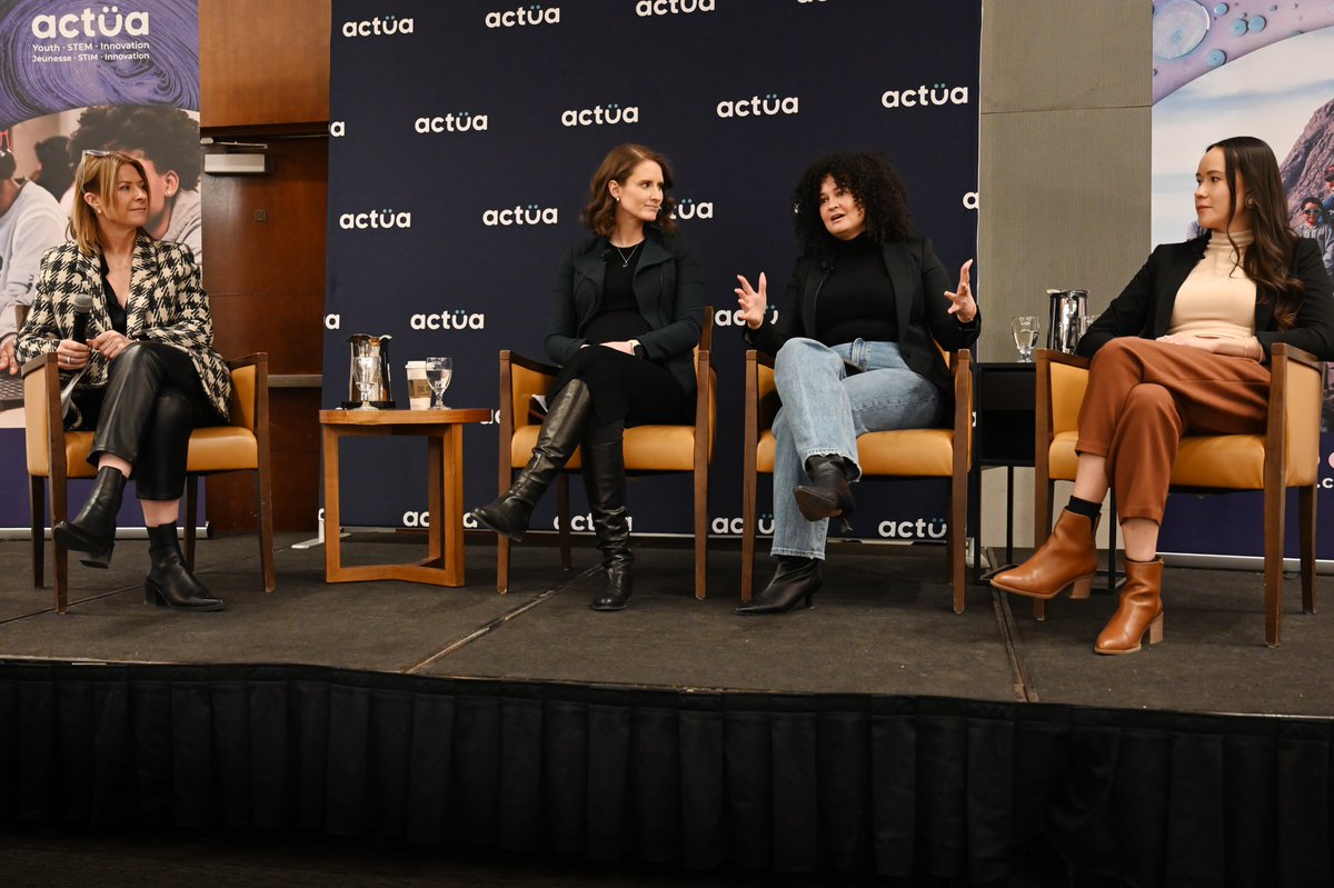 It’s now time to address the future of work! 💼 During a panel moderated by <a href="/ActuaCEO/">Jennifer Flanagan</a>, Actua was happy to welcome <a href="/SuperNOVAatDal/">SuperNOVA</a>, <a href="/learningcode/">Canada Learning Code</a> <a href="/Evolugen_CAN/">Evolugen by Brookfield Renewable</a>  at #ActuaNC2024 to explore what is needed to support youth and build Canada’s future innovation landscape. 🌎