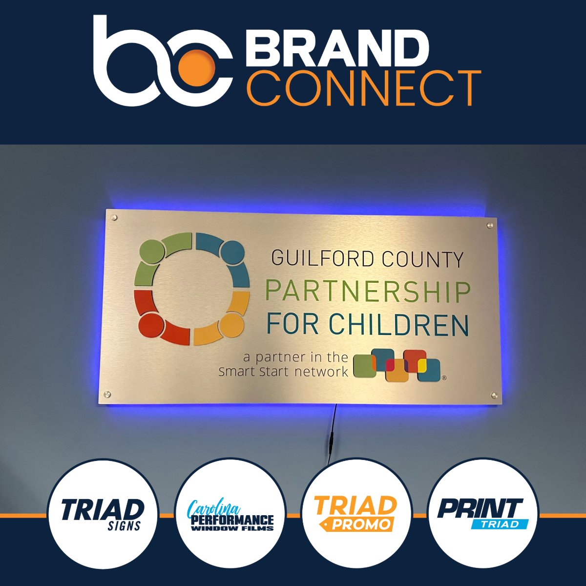 brandconnectNC's tweet image. Brand Connect proudly presents the latest addition to our portfolio: a sign for @GuilfordKids.  It&apos;s more than signage; it&apos;s a beacon of innovation with 3D letters, vibrant direct printing, and LED lighting that sets the stage for inspiration and community growth. #SignageArt