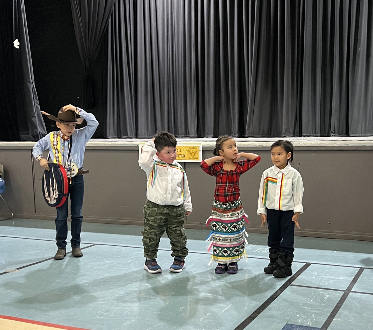 pcbugler's tweet photo. Amazing entertainment by these young ones at the ka-mamawi-pitama gathering here at the Don Ross Centre. Great encouragement to education staff! This is why we do what we do @treatysixed https://t.co/sSQ68gn6Do