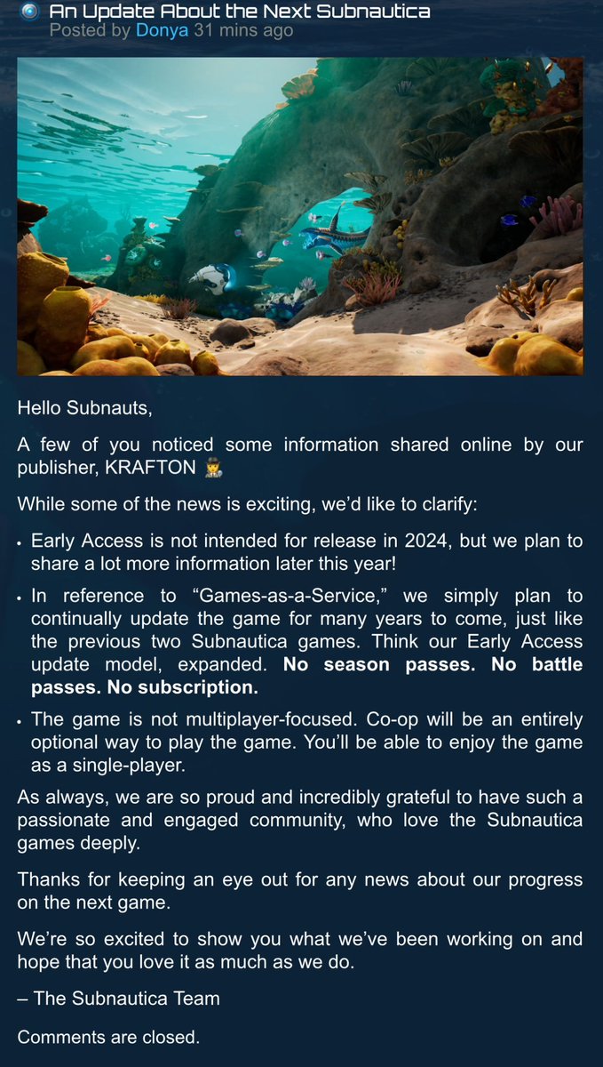 Looks like IGN has some cleanup to do.
It's not a Live Service game it's just getting updates.
It's not multiplayer focused it just has optional Co-op.

Much better to see this.
Looking forward to the game.