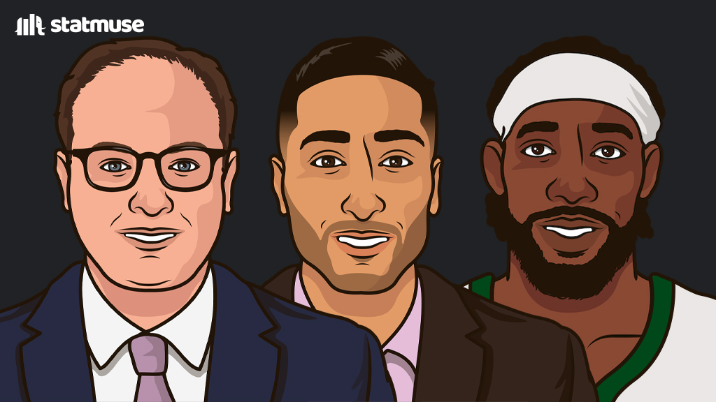statmuse's tweet photo. Trades broken at the deadline:

11 — Woj
5  — Shams
1 — Pat Bev https://t.co/m4p3c8bNwL