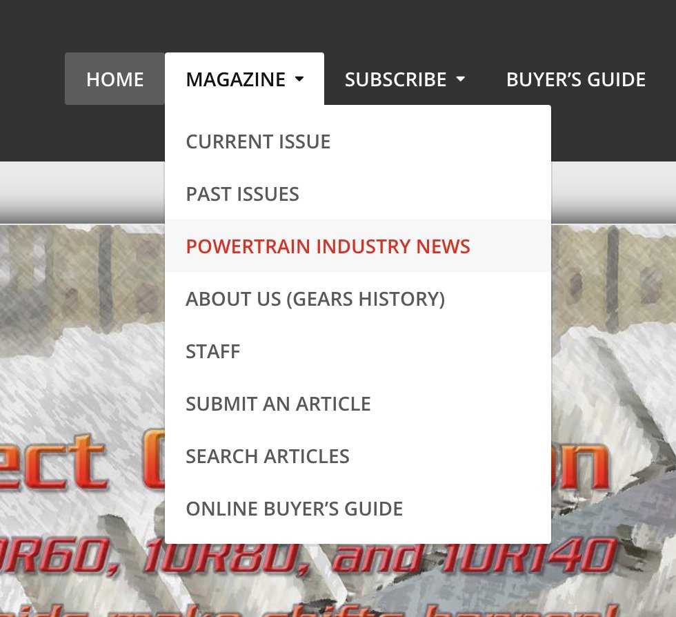 Don’t forget! Access your Powertrain Industry News from GEARS Magazine Online under the Magazine dropdown gearsmagazine.com/powertrain-ind… #gearsmagazine #powertrainindustrynews #atra #automatictransmissions #transmissionnews