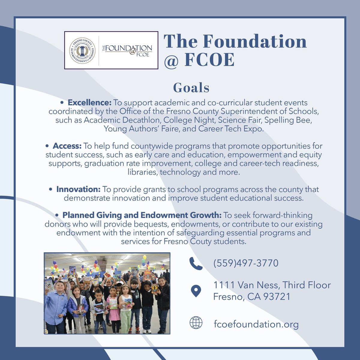 TBJFresno's tweet image. Click here to read about The Foundation @ FCOE and our 2023 Philanthropy Guide to learn more.  buff.ly/3ugxDpG 🔗 😀 

#PhilanthropyGuide #TheBusinessJournal #TheFoundation@FCOE