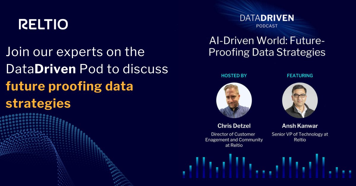 Don't miss the latest DataDriven Podcast episode where Chris Detzel talks with Ansh Kanwar, SVP of Technology at Reltio, about the crucial topic of data security and privacy in the age of AI integration. ow.ly/Sut250QzmWB