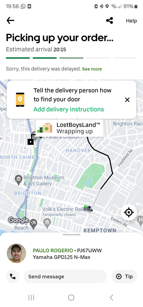 94TomHarris's tweet photo. @Uber_Support My Uber Eats order is now over 15 minutes late, on its second driver who is now going totally the wrong way. This is unacceptable and it'll mean my food will now be cold, this isn't acceptable https://t.co/MQtpBxNMpy