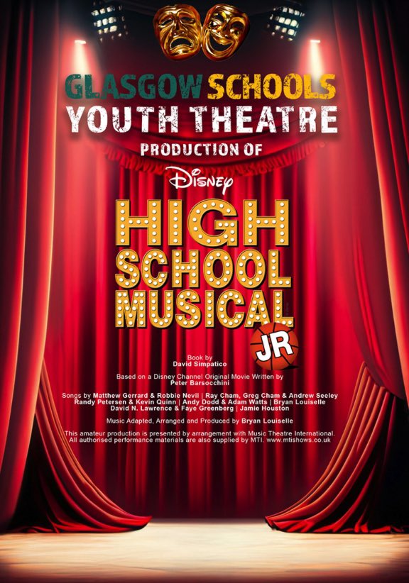Embracing my inner thespian 🎭 this evening at @LourdesSec for a performance by the Glasgow Schools Youth Theatre & @GlasgowCREATE of Disney’s High School Musical Jr 🔥👏🏽