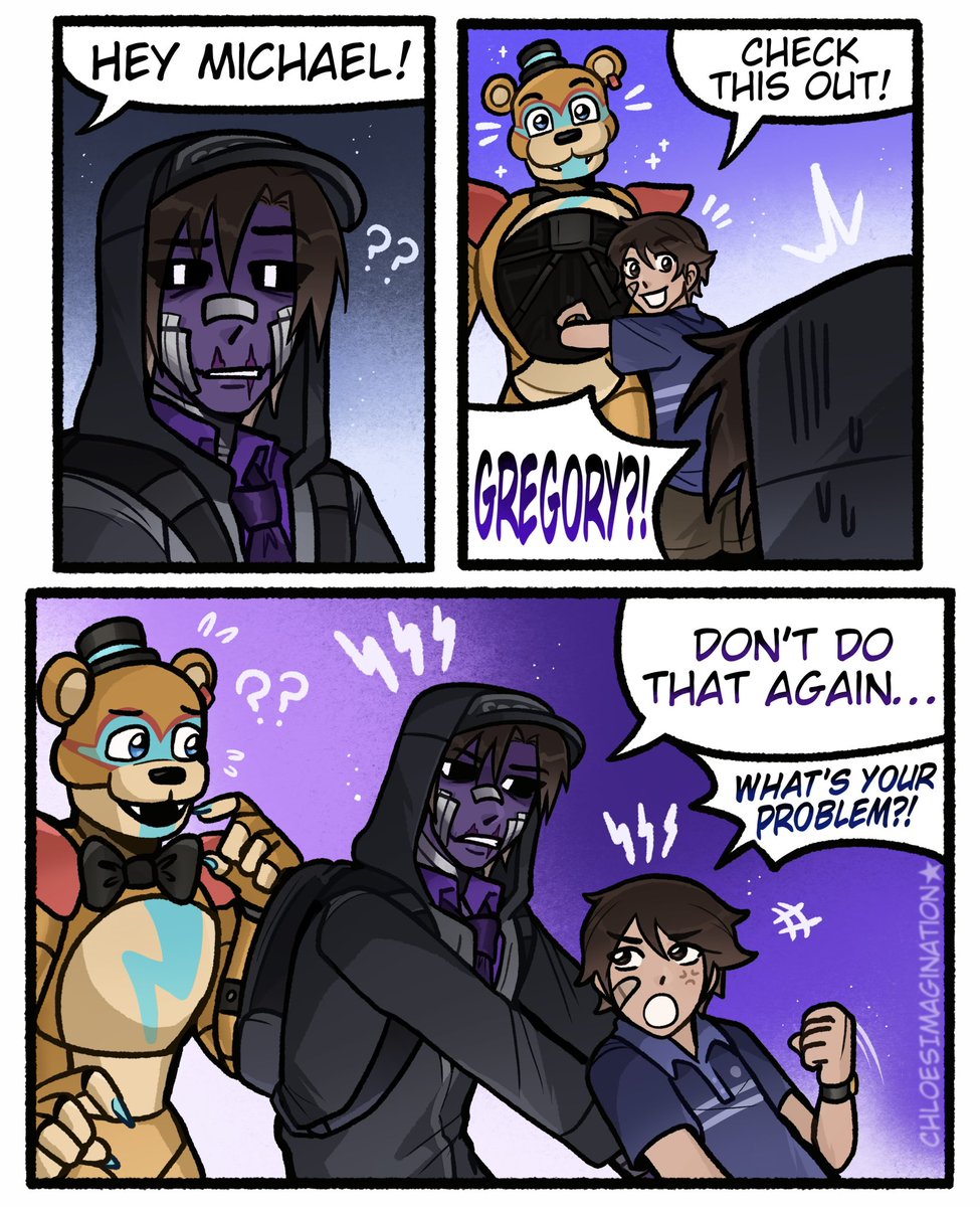 ChloeImagine's tweet photo. Gregory reminded Michael of some bad FNAF memories,,, https://t.co/vgH4UcUjFM
