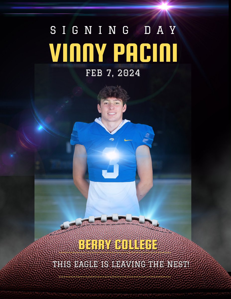 Congratulations Vinny! @Coach_MKemper @EtowahStrength @EtowahHS @BerryFootball @PaciniVinny