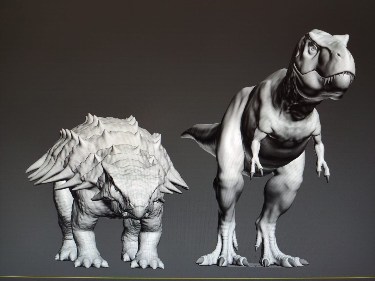 Sizing up the models. #Dinotracker #TBT