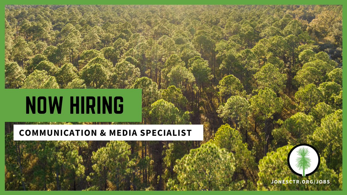 📢We are now accepting applications for a Communication & Media Specialist to join our Outreach & Education team! This role will assist with internal communications efforts, provide graduate student support, and support digital and printed media creation. jonesctr.org/jobs/