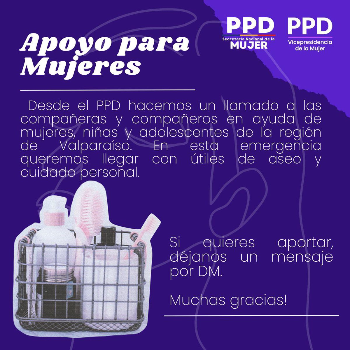 Estimadxs compañerxs: nos enfrentamos a tiempos difíciles que exigen nuestra solidaridad. Hay miles de mujeres, niñxs y adolescentes damnificados por el mega incendio de la región de Valparaíso que necesitan de nuestra ayuda! Demostremos nuestro cariño por Chile 🇨🇱
