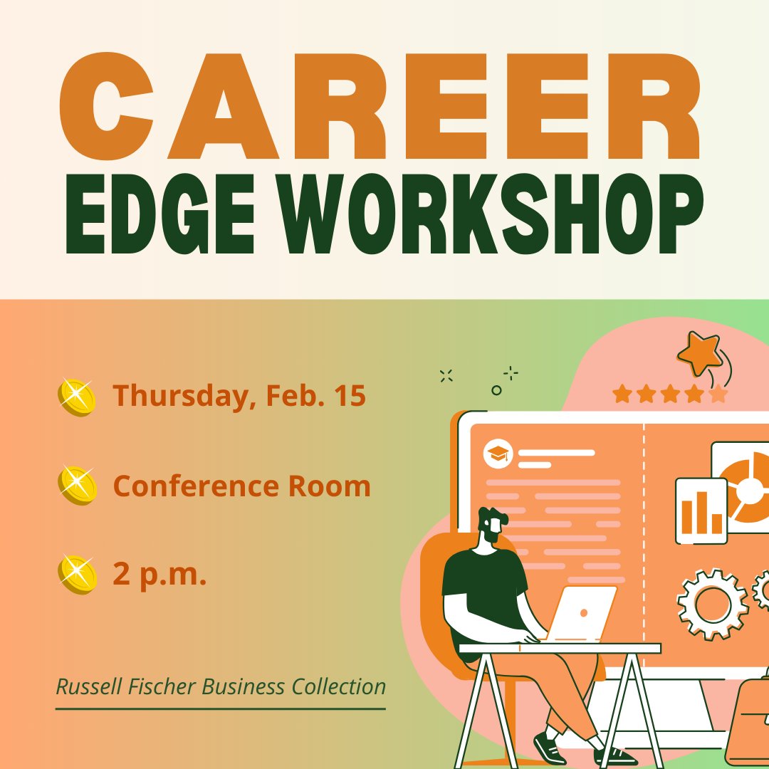 camarillolib's tweet photo. Walk-ins are welcome, or register for this workshop here: https://t.co/PDlmbpco5V.

This program is sponsored by the Russell Fischer Business Collection.

Date/Time: Thursday, February 15 / 2 p.m.
Location: Conference Room

#RFBC #careeredge #camarillolibrary #library #business https://t.co/zrlNENDWva