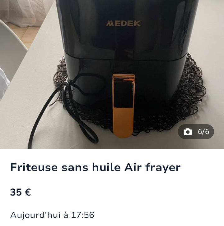 Vu aujourd'hui sur un site de petites annonces.
J'ai failli me faire une belle frayeur... 🧐